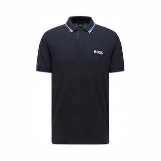Boss For Man. 50469102 Paddy Pro Navy Polo Shirt (M), Blue, Casual, Cotton, Short Sleeve