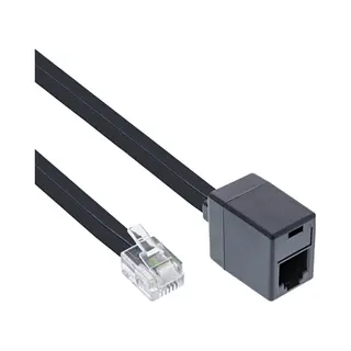 InLine 18832 telefoonkabel 2 m Zwart