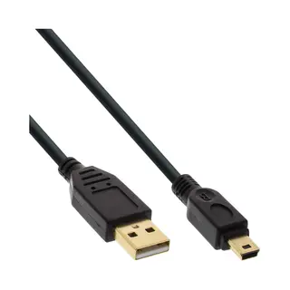 InLine 31850P Usb-kabel Usb 2.0 5 m Usb A Mini-Usb B Zwart