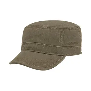 Stetson Gosper Army Cap Urban Aus Baumwolle Militärcap Mit Uv-Schutz 40 Damen Herren Sommer Winter Oliv Xl (60-61 Cm)