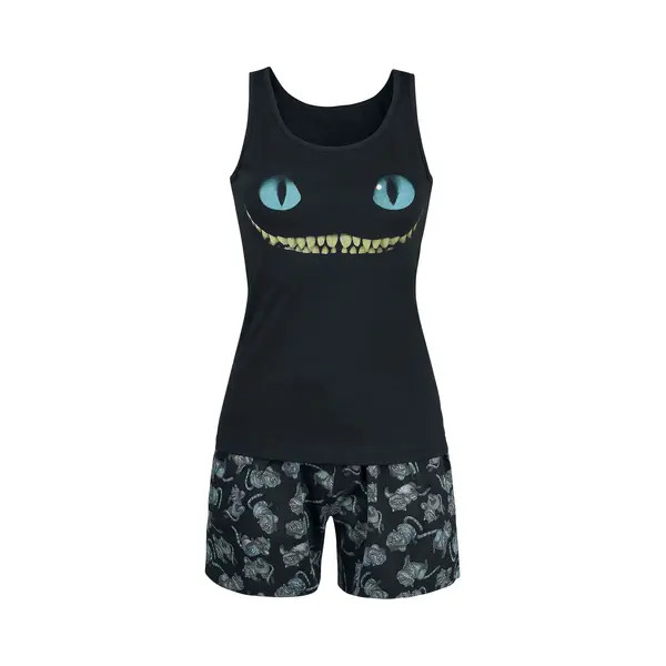 Alice In Wonderland Cheshire Cat - Smile Pyjama Black thumbnail