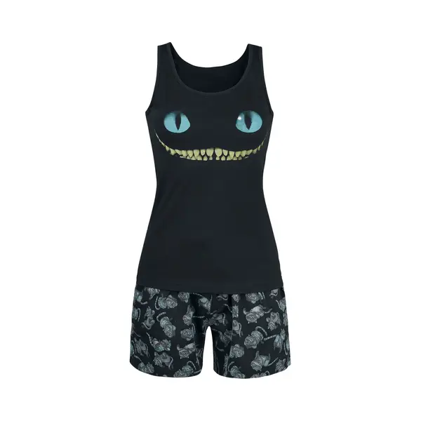 Alice In Wonderland Cheshire Cat - Smile Pyjama Black thumbnail