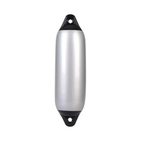 Seilflechter - Aufblasbarer Fender 120 X 450 Mm In Silbergrau, Langfender Mit 2 Augen, Für Boot & Yacht thumbnail