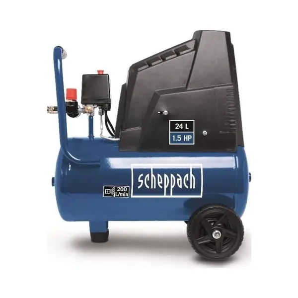 Scheppach Compressor HC30o - 24L - 8 Bar - 1100W - 200L/min - Olievrije Compressor - Incl. 13 Accessoires thumbnail