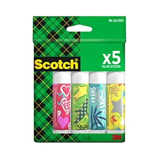 Scotch Permanent Glue Stick Solvent-free, 1 Pack Of 5 Glue Sticks, 8g Per Stick - Water-based Strong-Hold Adhesive Stick For Arts & Crafts