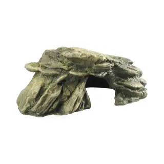 Aqua Della - Aquariumdecoratie - Vissen - Deco Steen Met Mos M - 20cm Groen - 1st