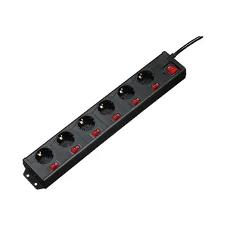 Hama 00137259 power uitbreiding 1,4 m 6 Ac-uitgang(en) Binnen Zwart