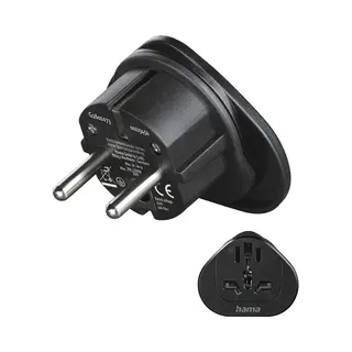 Hama 00223454 netstekker adapter Type E/F hybride Universeel Zwart