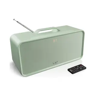 Teufel Boomster 4 - Robuuste 2.1 Bluetooth-speaker Met Dab+ En Fm-radio - Tot 23 Uur Batterijduur - Spatwaterbescherming, Usb-C - Mint Green