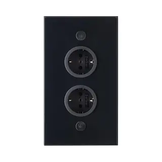 Thebo, Stopcontacten, 17588/200/2 Energiehoekzuil St 3007/200/2 Zwart, 240 V, 200mm