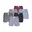 Blauw, Grijs, Rood, Zwart