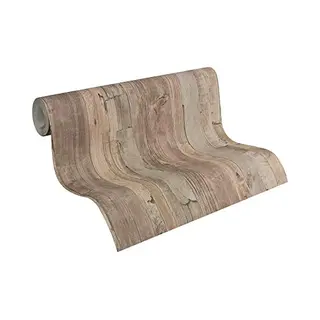 Sprokkelhout Behang | Industrieel - Beige Bruin - A.S. Création Elements 2