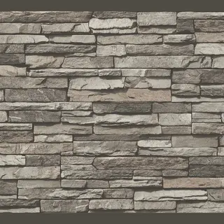 Natuursteen Behang | Industrieel - Grijs Crème Zwart - A.S. Création Elements 2