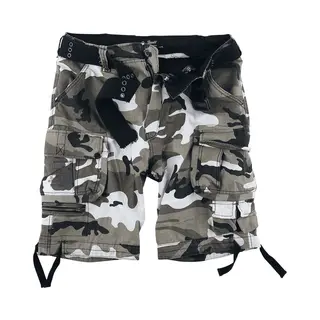 Brandit Broek 'Savage Vintage' Rookgrijs / Greige / Donkergrijs / Wit