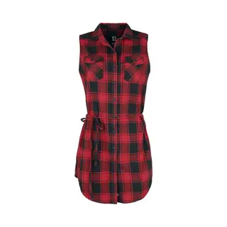Brandit Top - Gracey Sleeveless Longshirt - Xs Tot 5XL - Voor Vrouwen - Rood-zwart