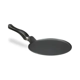 Relaxdays Crêpes Pan, Pan + Steelpan, Zwart