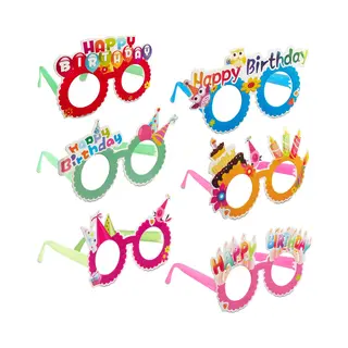 Feestbrillen Happy Birthday - Set Van 6 Gekke Brillen Voor Verjaardagsfeest
