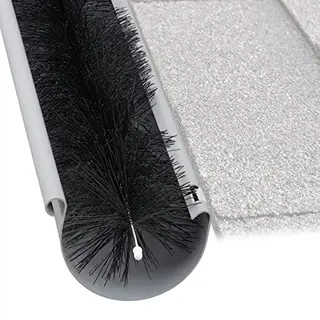 Relaxdays Gutter Brush, 400 X 10 Cm, Leaf Removal, Cleaner, Bird & Pest Protection, Downpipe, Roof Guard, Plastic, Black