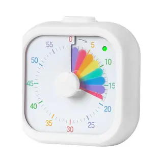Visuele Timer - Regenboog - Wit - Zichtbare Tijdsweergave