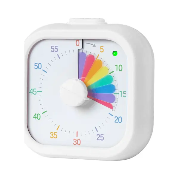 Visuele Timer - Regenboog - Wit - Zichtbare Tijdsweergave thumbnail
