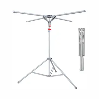 Droogmolen - 100-180xØ125 Cm - Grijs - Hoogte Verstelbaar