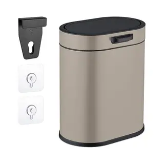 Hangende Prullenbak - 5 Liter - Voor Keukenkastje - Badkamer - Binnenemmer - Beige