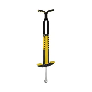 Relaxdays Pogo Stick, Für Kinder, Springstock Bis 60 Kg, Gepolststert, Sprungstab Outdoor, Rutschfest, Edelstahl, Gelb