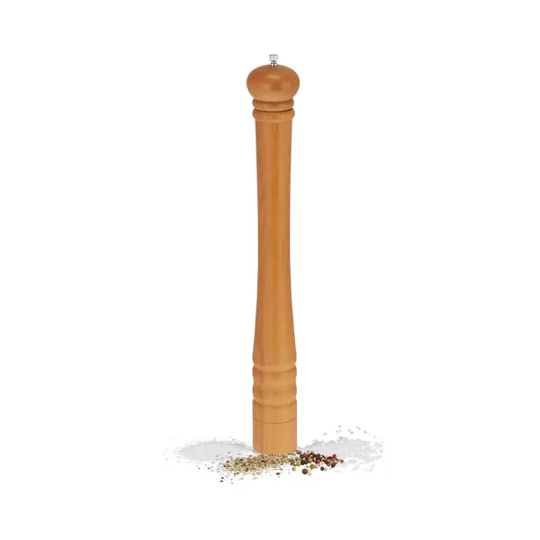 Relaxdays Salt And Pepper Mill, Xxl Spice Mill, Wooden, Ceramic Grinding, Manual, HxD, 51.5 X 6 Cm, Classic, Natural thumbnail