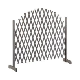 Planten Klimrek - Hout - Uitschuifbaar - 37 - 200 Cm - Vrijstaand - Trellis - Grijs