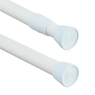 Uitschuifbare Gordijnroede - 120 - 220 Cm - Zonder Boren - Zelfklemmend - Wit