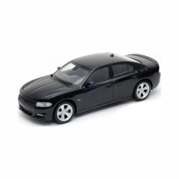 Welly Modelauto - Dodge Charger R/T 2016 - Zwart - 21 Cm - Schaal 1, 24 - Speelgoedauto thumbnail