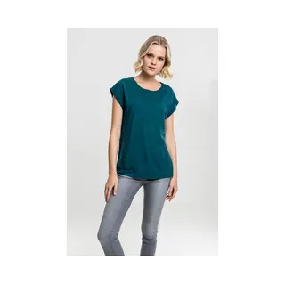 Urban Classics Ladies Extended Shoulder Tee T-shirt Scoop neck Short sleeve Cotton, Jersey