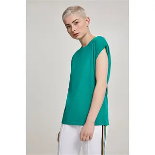 Urban Classics Ladies Extended Shoulder Tee T-shirt Scoop neck Short sleeve Cotton, Jersey