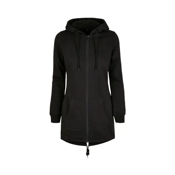 Built Your Brand Ladies Parka Hoodie Jacket Black thumbnail