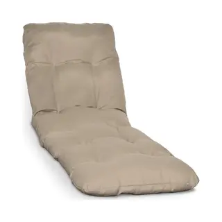 Beautissu Kussen Voor Ligstoel, Flair Rl, Voor Tuin Of Terras, Dikke En Comfortabele Ligstoel, 190 X 60 X 8 Cm, Naturel