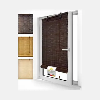 Sol Royal SolDecor B86 Rolgordijn, Bamboe, Zonder Boren, 80 X 160 Cm, Voor Ramen, Donkerbruin