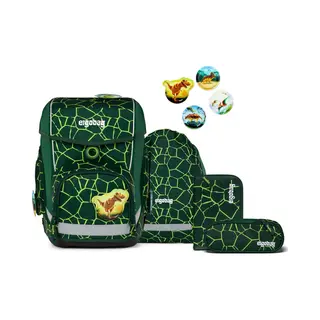 Ergobag Schooltas Cubo Set 5-delig BärRex Donkergroen