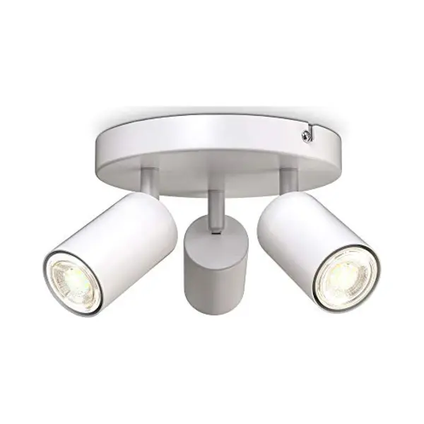 B.K.Licht - Opbouwspots - Plafondspot Met 3 Lichtpunten - Witte Plafondlamp - Draaibar - Kantelbaar - GU10 Fitting thumbnail