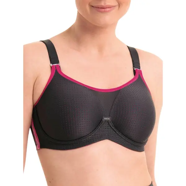 Anita - Performance WireX – Sport Bh Met Beugel – Antraciet/Roze - 85C thumbnail