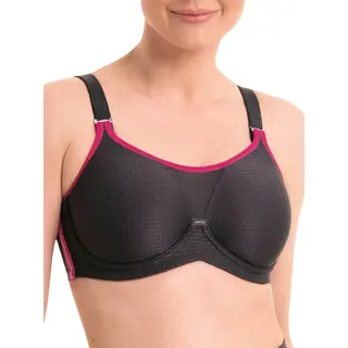 Anita - Performance WireX – Sport Bh Met Beugel – Antraciet/Roze - 85G
