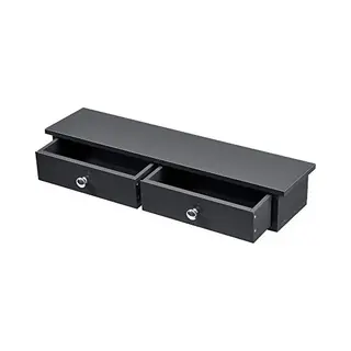 [en.casa] Stijlvol Wandrek Met 2 Laden, Opbergmeubel, Design Voor Entree, Woonkamer, Slaapkamer, Kantoor, Spaanplaat, Mdf, 10 X 60 X 15 Cm,