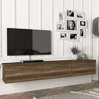 [en.casa] - Fernsehschrank Vihti 180x31x29, 5cm Walnuss