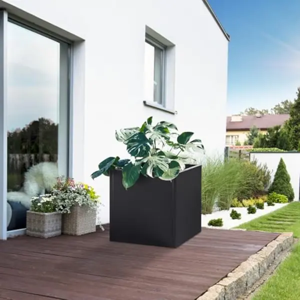 Plantenbak Vaargel Buiten Bloembak 60x60x60 Cm Zwart Casa.pro thumbnail