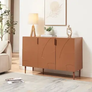 [en.casa] Modern Dressoir Met 3 Deuren En Praktische Handgrepen, Decoratief, Stabiel, Voor Woonkamer, Slaapkamer, Kantoor, Staal, Spaanplaat, 75 X 115