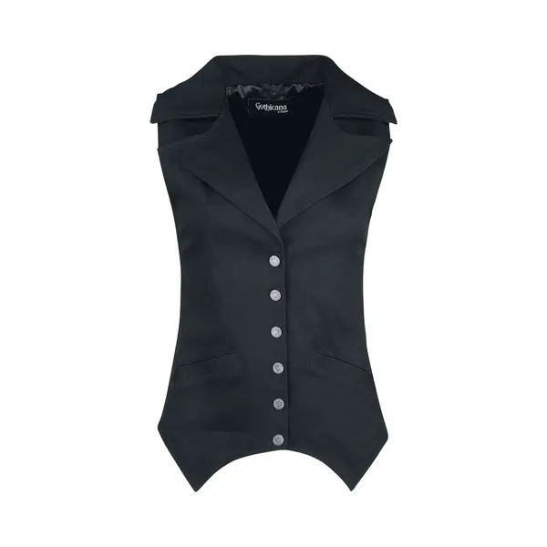 Gothicana By Emp Dark Romance Vest Black thumbnail