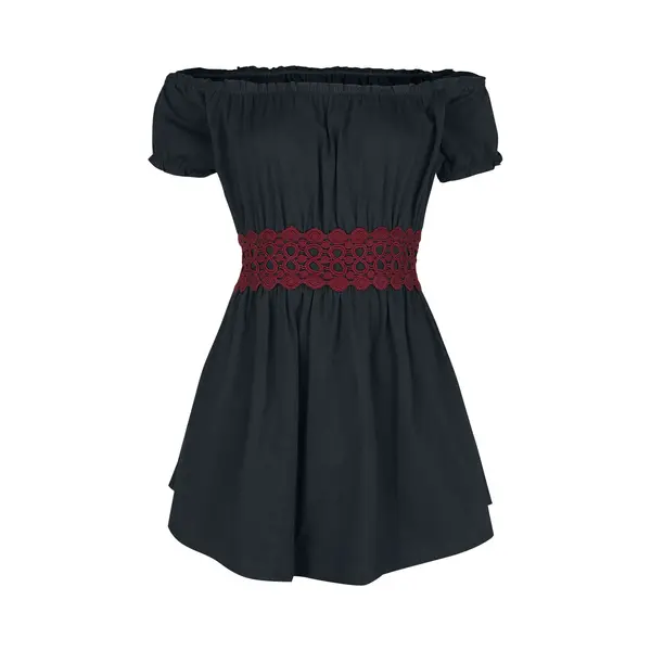 Gothicana By Emp Schulterfreies T-Shirt Mit Spitze Gothicana T-Shirt Schwarz In 3XL thumbnail