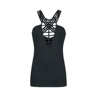 Gothicana Zwarte Halternek Met Geraffineerde Vetersluiting - Dames - Xs