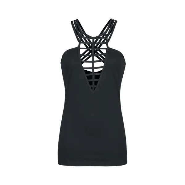 Gothicana Zwarte Halternek Met Geraffineerde Vetersluiting - Dames - Xs thumbnail