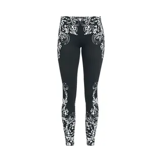 Black Premium By Emp Schwarze Leggings Mit Detailreichem Print Leggings Schwarz In Xxl