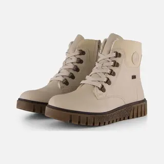 Rieker Dames Veterboot - Ecru - Maat 37